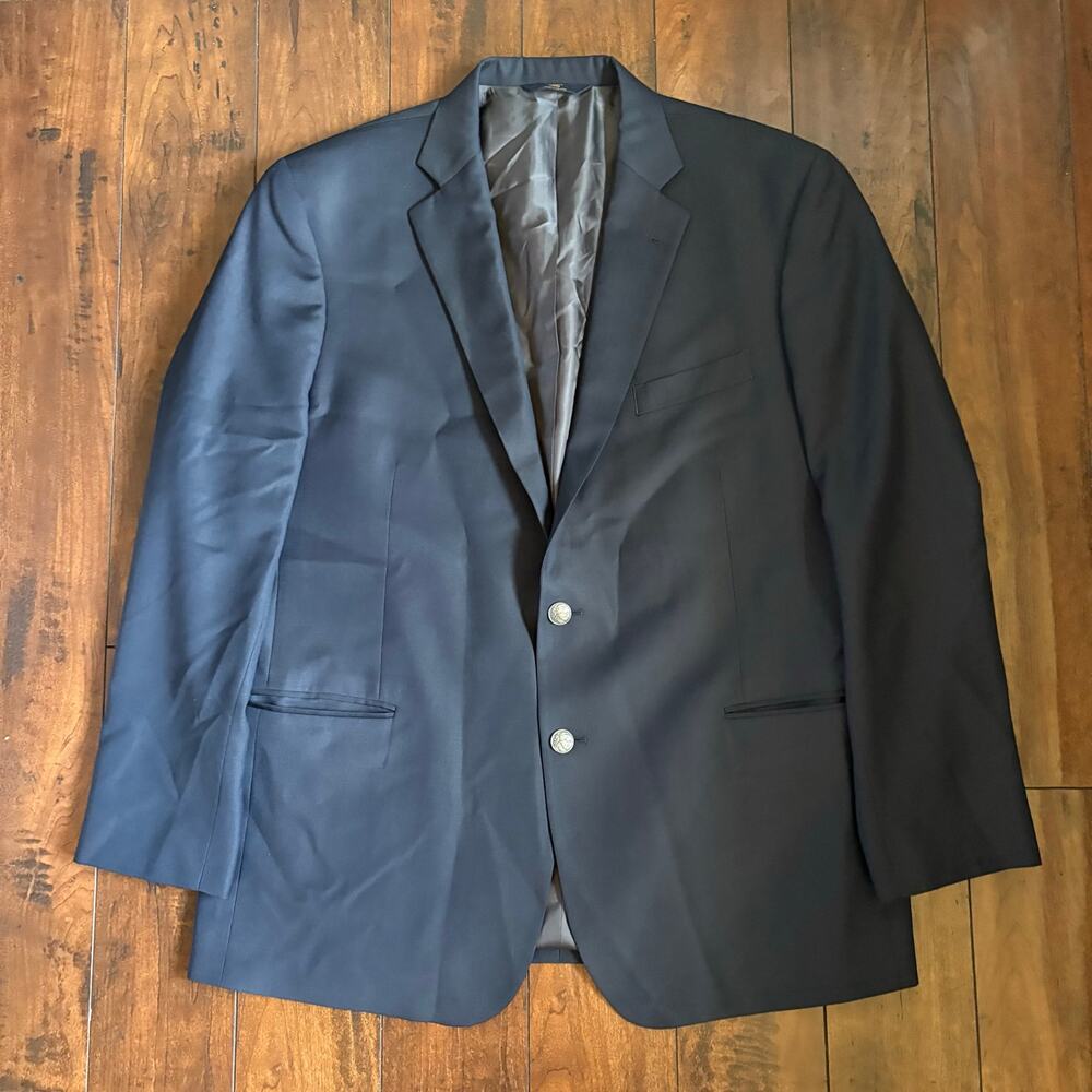 Brooks Brothers 346 Regent Fit Blazer Mens 46R Navy Blue Business 100% Wool